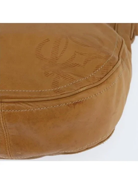 Authentic LOEWE Anagram Shoulder Bag Leather Brown Gold - Picture 16 of 16